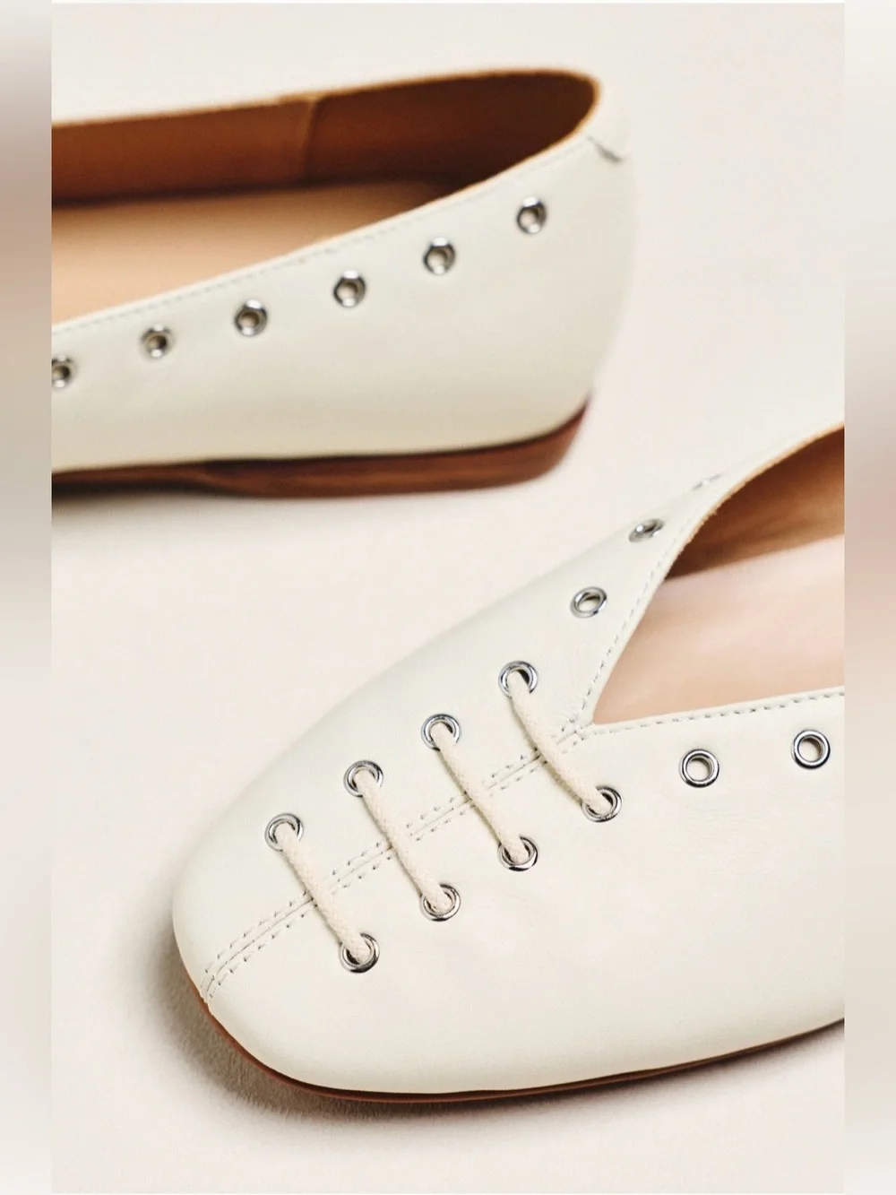 Anthropologie Silent D Lonny Grommet Lace-Up Flats